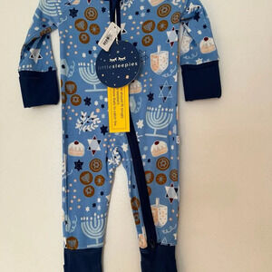 NWT Little Sleepies Footie Bamboo Pajama 0-3 months - double‎ zipper